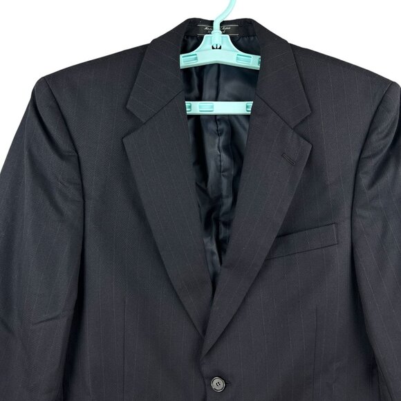 Jeffrey Banks Couture Men's 100% Wool 2 Button Navy Blazer Sport Coat Jacket 40R - Picture 3 of 13